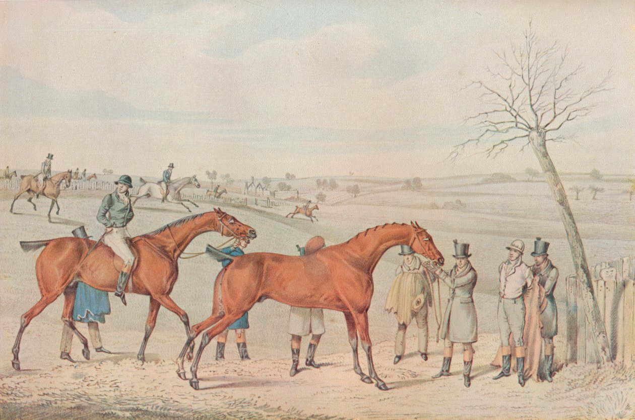 Uma corrida de obstáculos: O vencedor, 1827 de Henry Thomas Alken