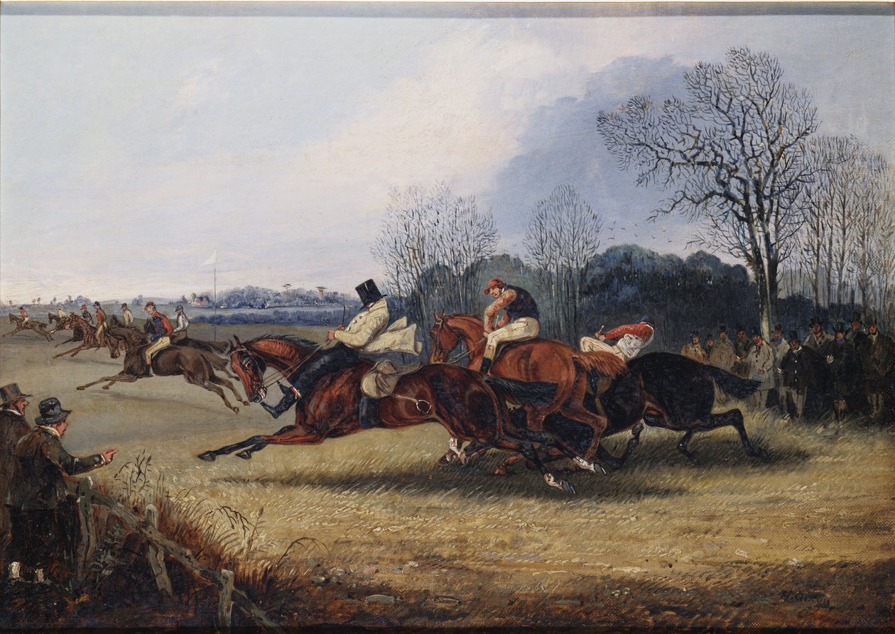 Um incidente na fase de obstáculos de Wakefield de Henry Thomas Alken