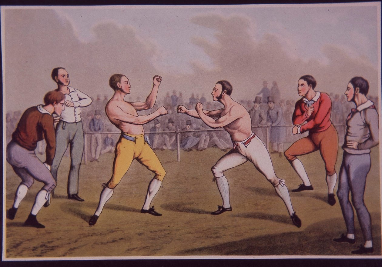 Luta de Barefistas (cor litho) de Henry Thomas Alken