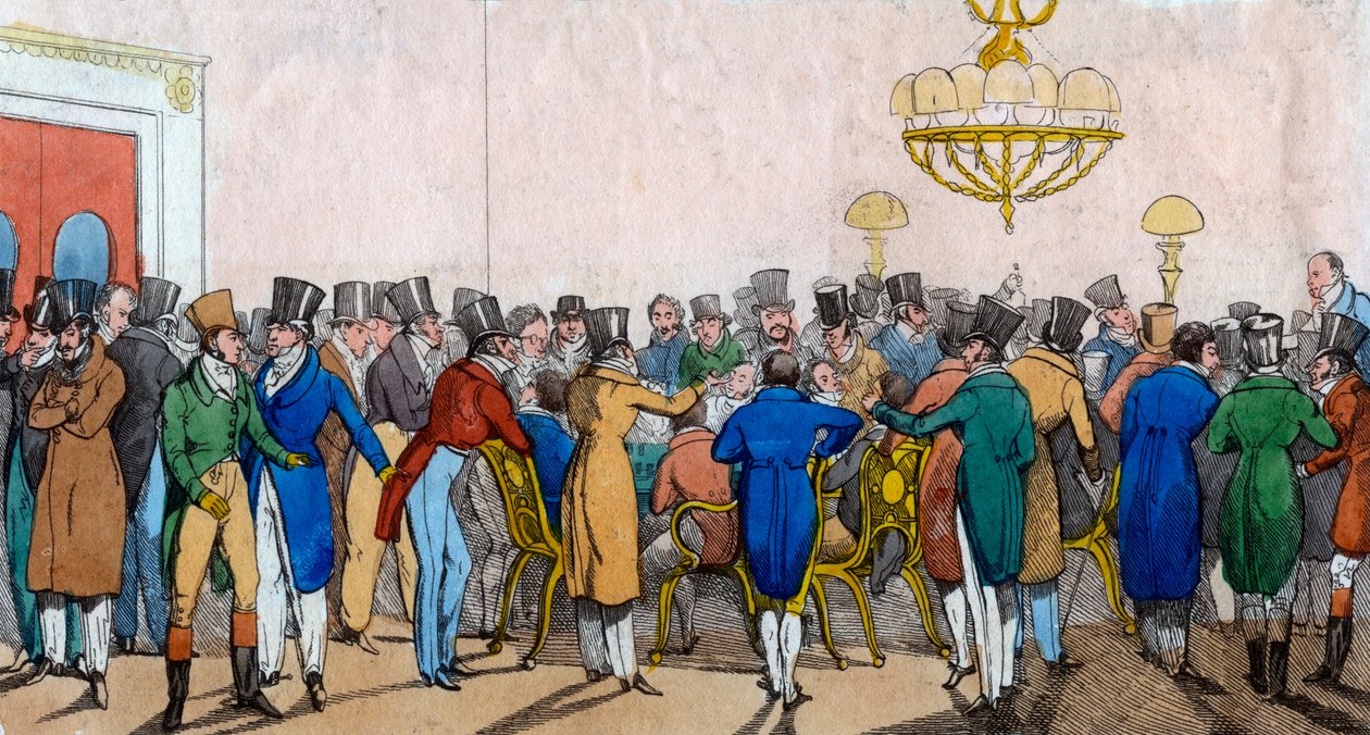 Bobs primeira introdução ao jogo, um inferno moderno, c1821. de Henry Thomas Alken