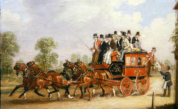 Coaching Scene (óleo sobre tela) de Henry Thomas Alken