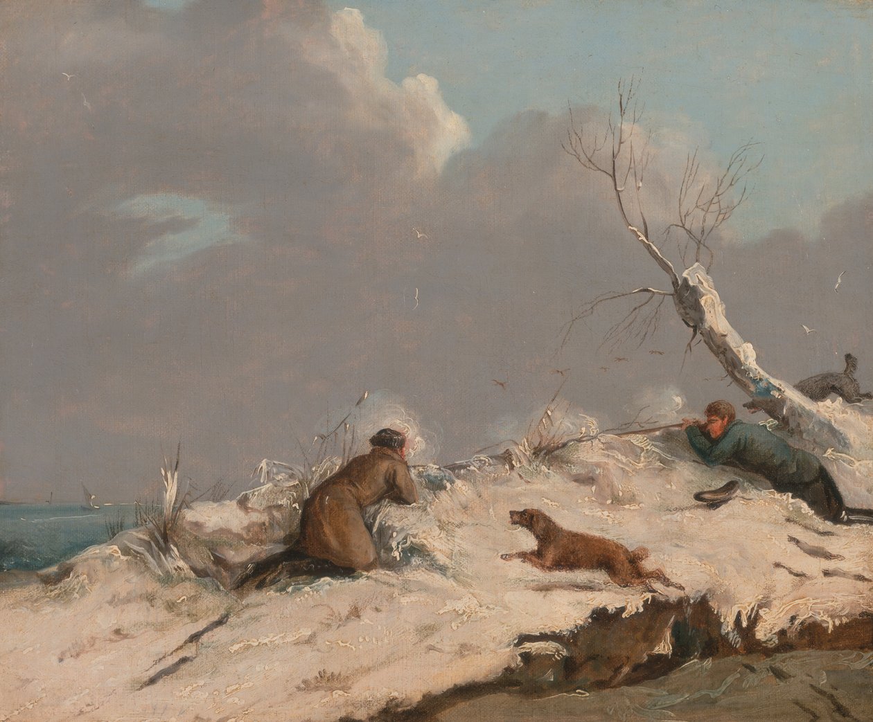 Tiro ao Pato no Inverno, ca. 1825. de Henry Thomas Alken