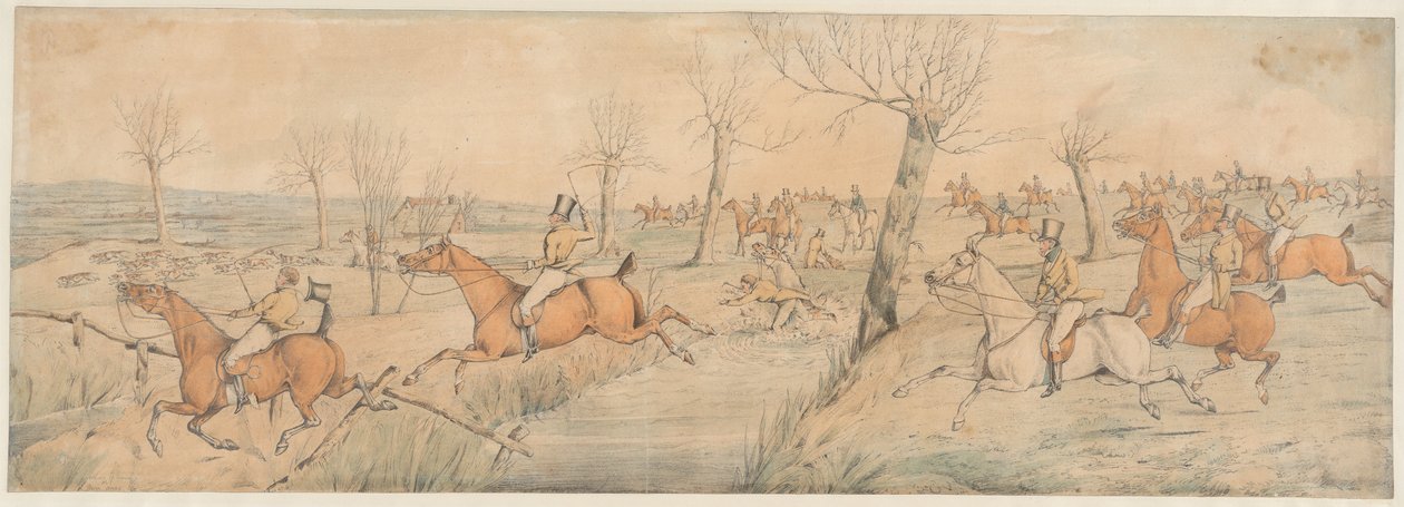 Caça à raposa: em plena perseguição de Henry Thomas Alken