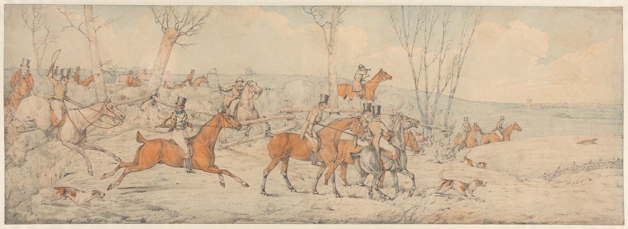 Caça à raposa: a partida de Henry Thomas Alken