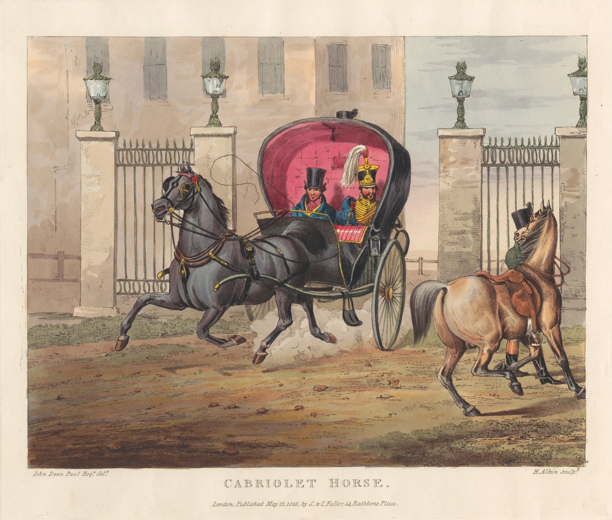 Cavalos [série de seis]: 6. cavalo de cabriolé de Henry Thomas Alken