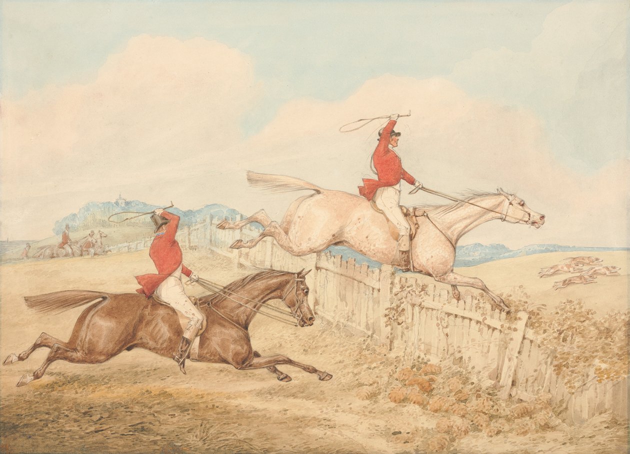 Salto de uma vedação de madeira de Henry Thomas Alken