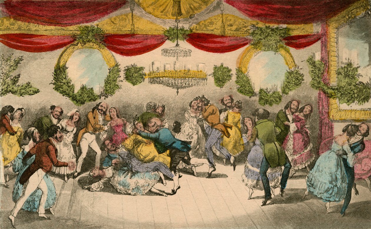 O Sr. Jorrocks faz um Pascoal no Baile da Condessa de Jacksons, 1838 de Henry Thomas Alken