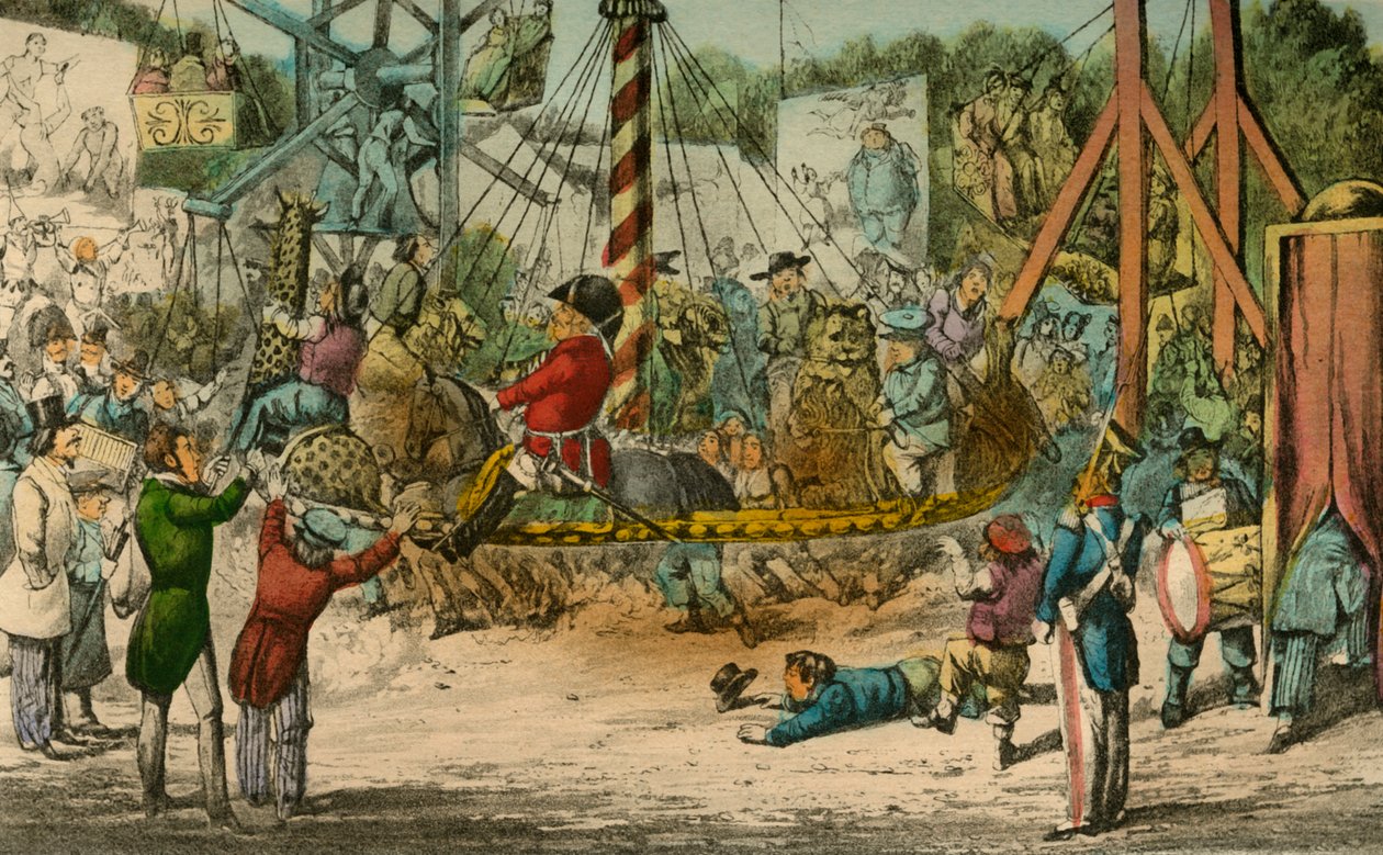 Jorrocks faz uma carona na Festa em St. Cloud, 1838 de Henry Thomas Alken