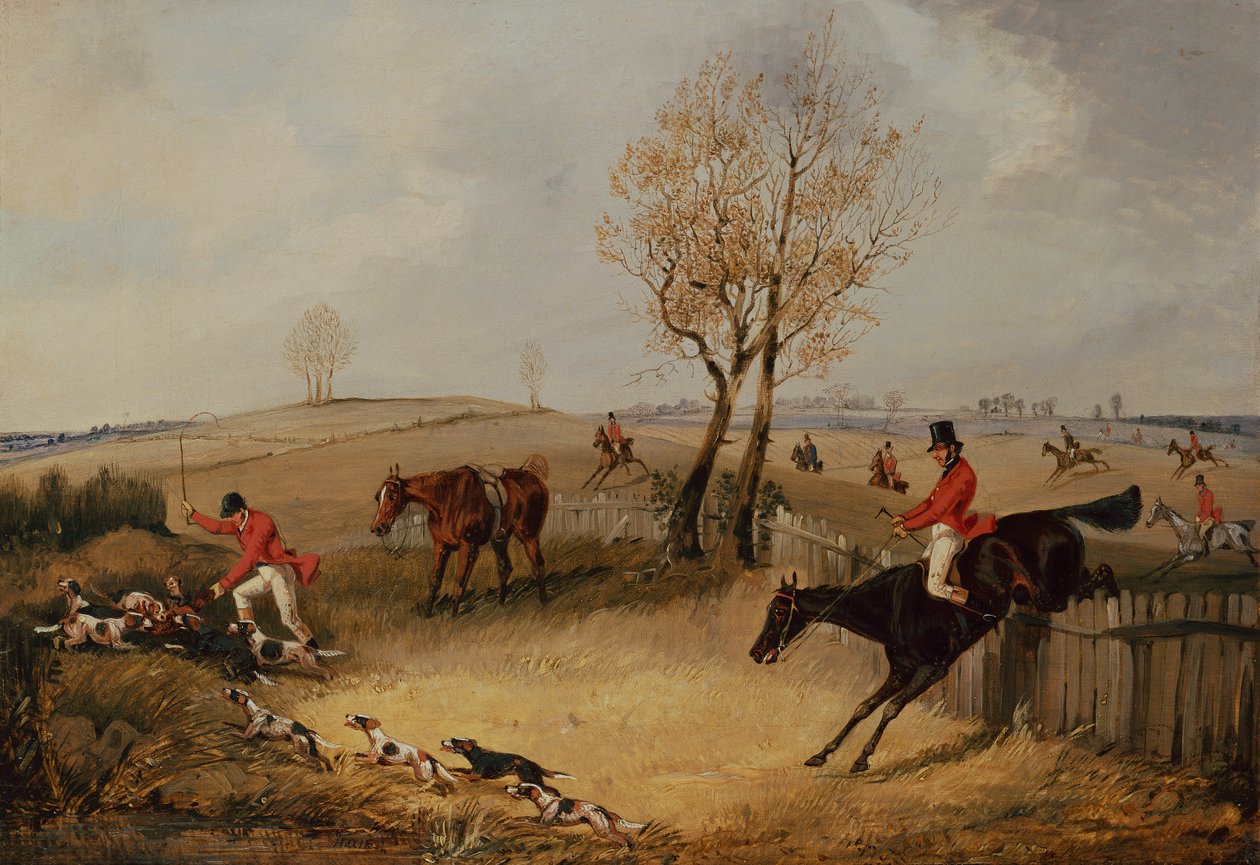 Por cima da cerca (óleo sobre tela) de Henry Thomas Alken