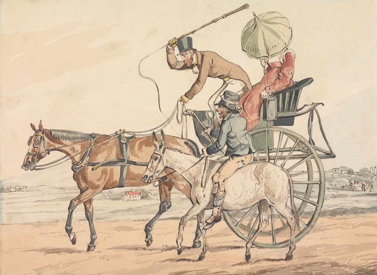 «Descobertas desportivas, ou as misérias de conduzir:» ... Descobre que obteve um cavalo seguro de Henry Thomas Alken