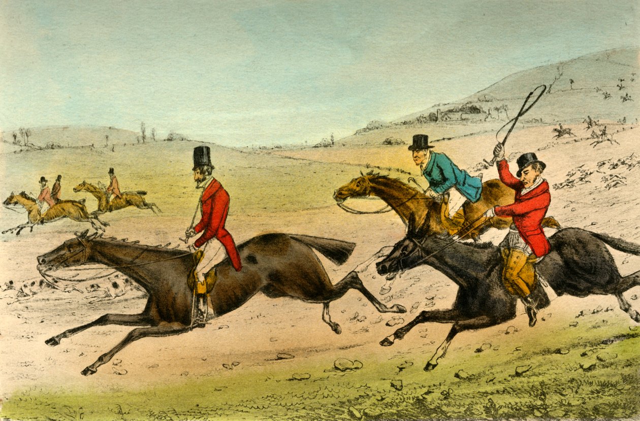 Swell e o Surrey. Os cães em pleno clamor, 1838 de Henry Thomas Alken