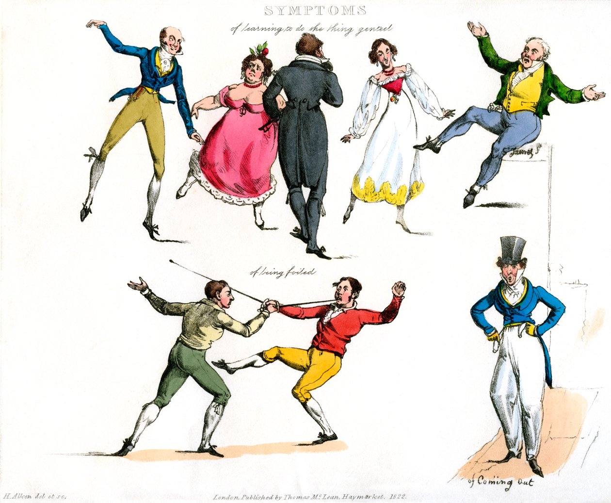 Sintomas de ser divertido, 1822. de Henry Thomas Alken
