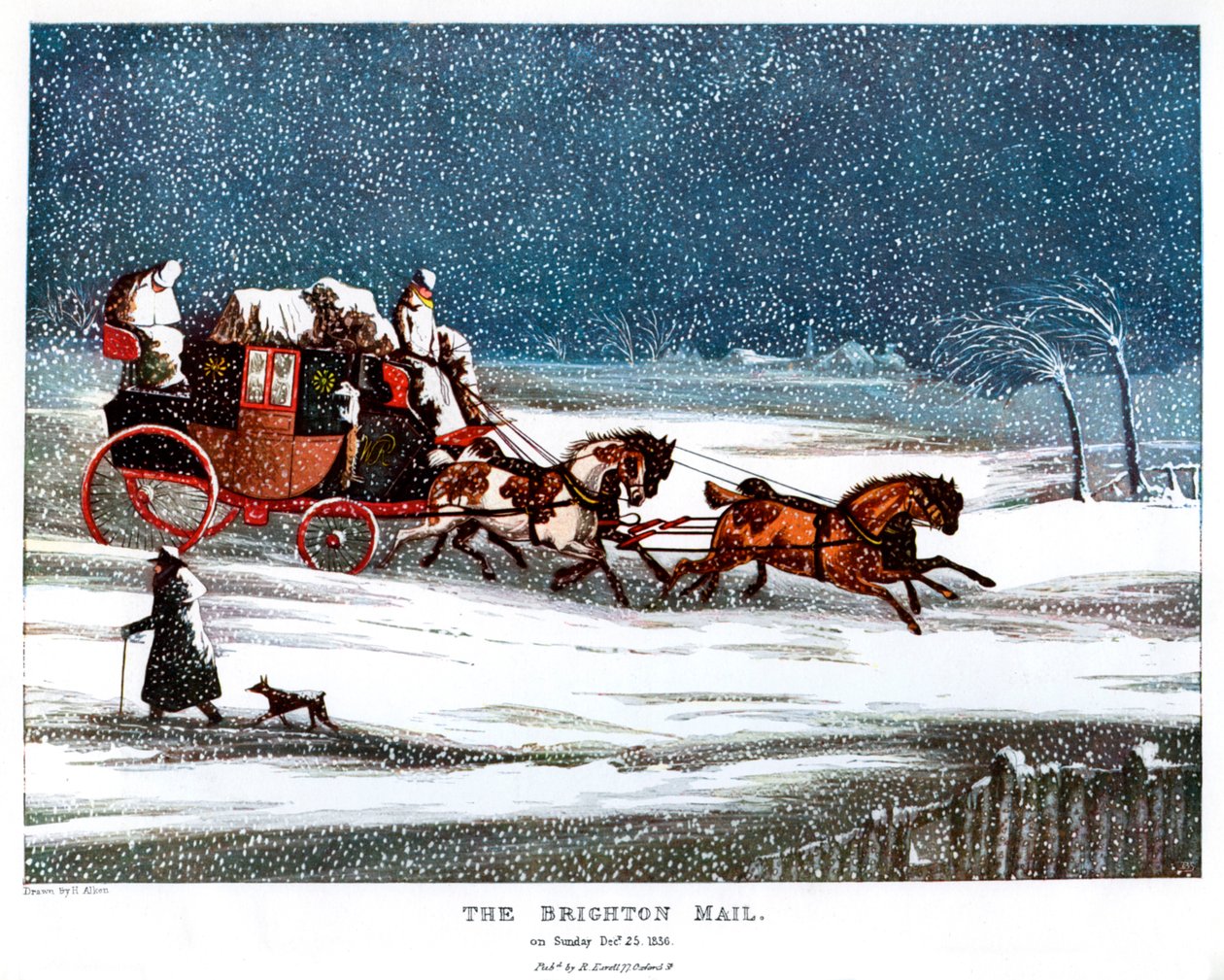 The Brighton Mail no dia de Natal de 1836 1905. de Henry Thomas Alken