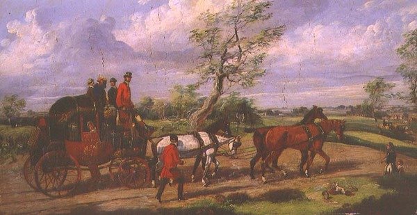 O Dover Mail (óleo no painel) de Henry Thomas Alken