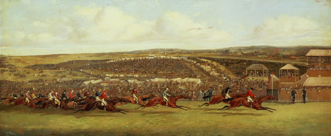 A Acabamento do Derby (óleo sobre tela) de Henry Thomas Alken