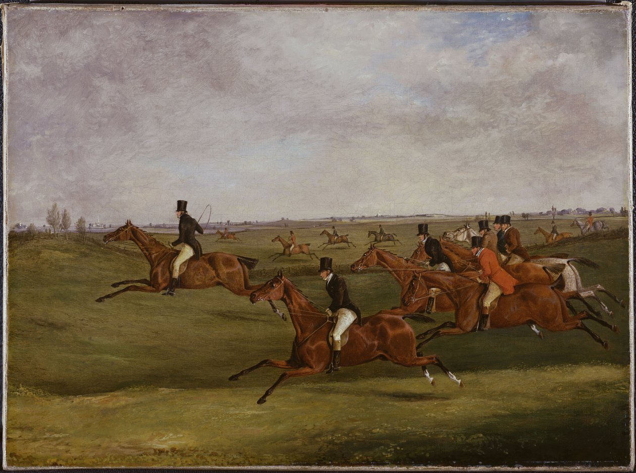 The Grand Leicestershire Steeplechase, 12 de março de 1829: Indo no ritmo de Henry Thomas Alken