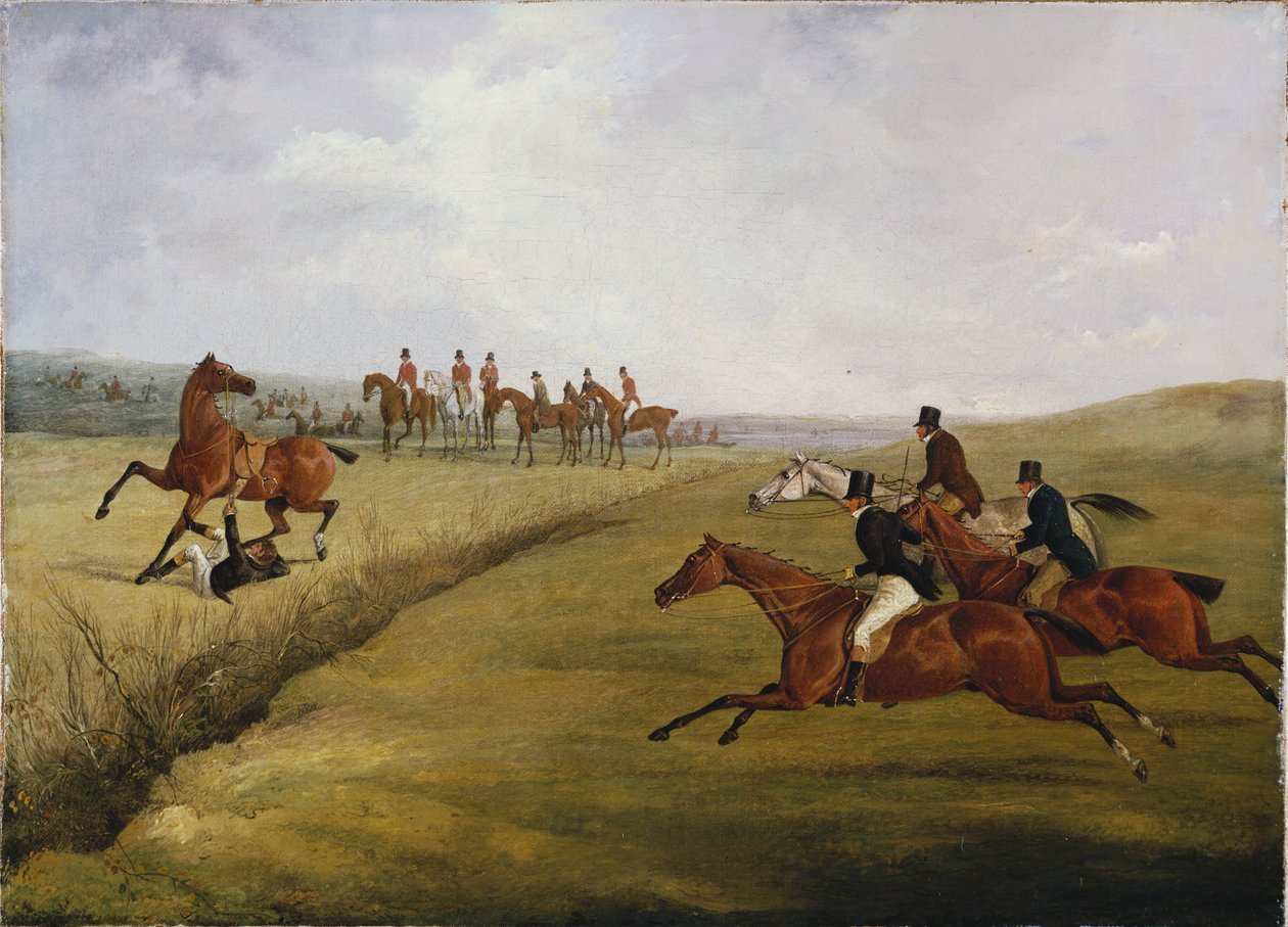 Grand Leicestershire Steeplechase, 12 de março de 1829: O clímax do desastre de Henry Thomas Alken