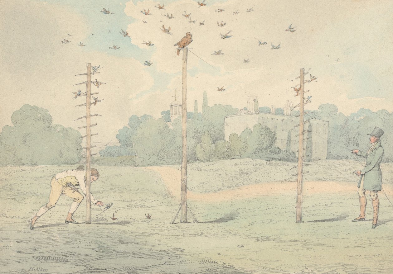 «Os desportos nacionais da Grã-Bretanha», 1821: contrabando de lã de Henry Thomas Alken