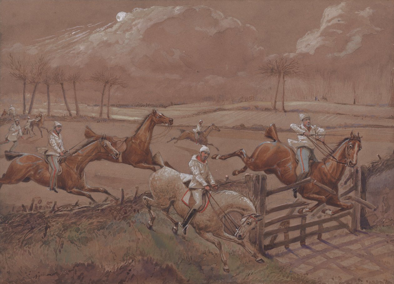 Os cavaleiros nocturnos de Nacton: O último campo perto de Nacton Heath de Henry Thomas Alken