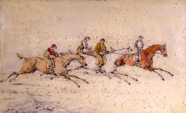 Os dois primeiros segundos,(lápis, aguarela) ( par de 85460) de Henry Thomas Alken