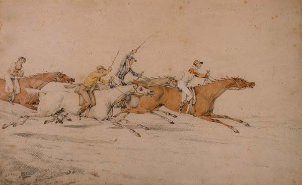 Os últimos dois segundos (lápis e aguarela) (par de 85459) de Henry Thomas Alken