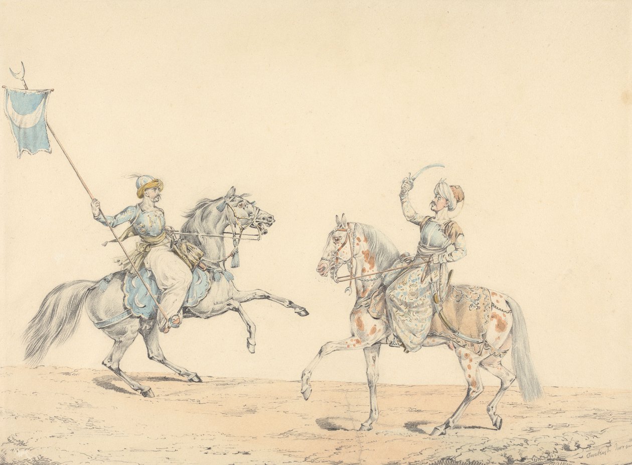 Dois cavaleiros turcos de Henry Thomas Alken