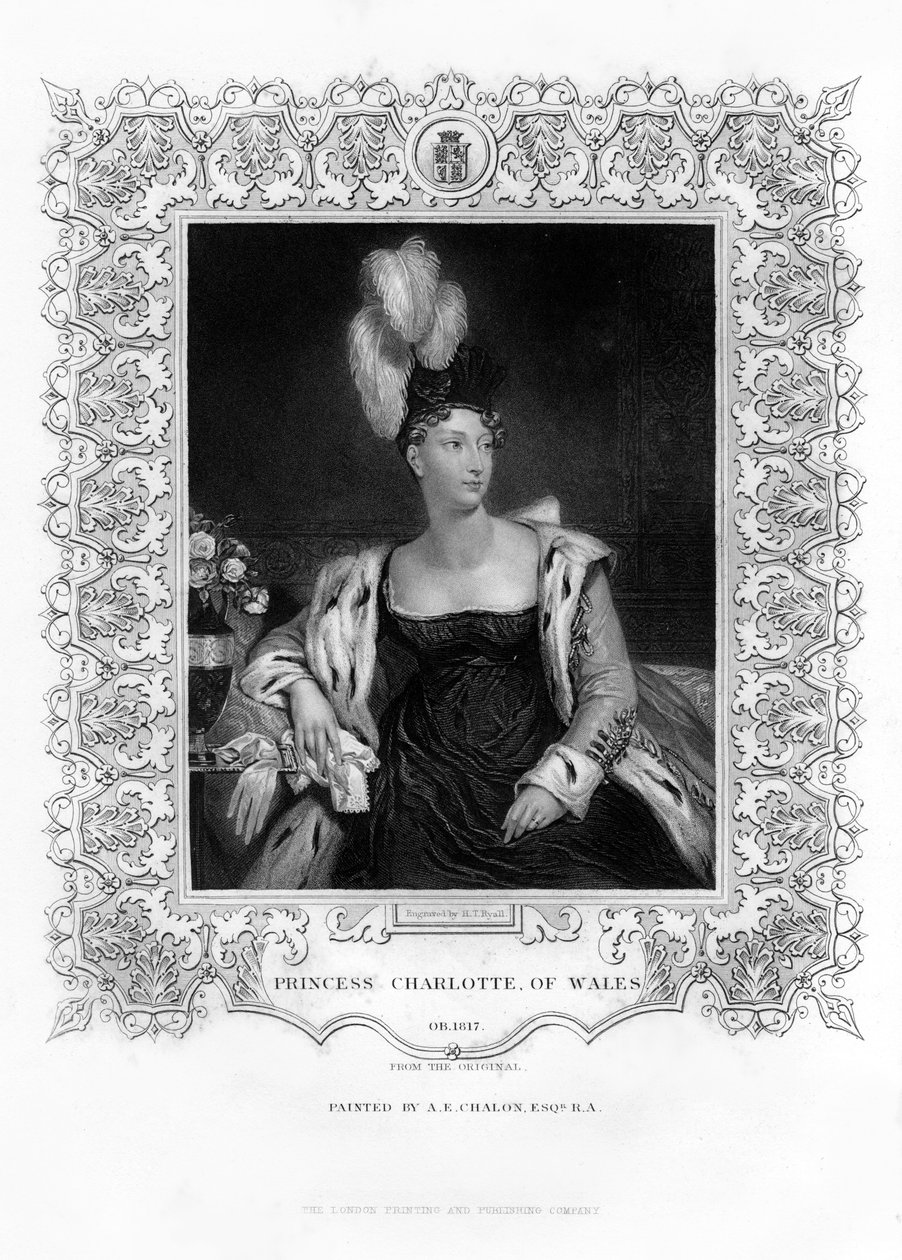Princesa Charlotte Augusta de Gales, século XIX. de Henry Thomas Ryall