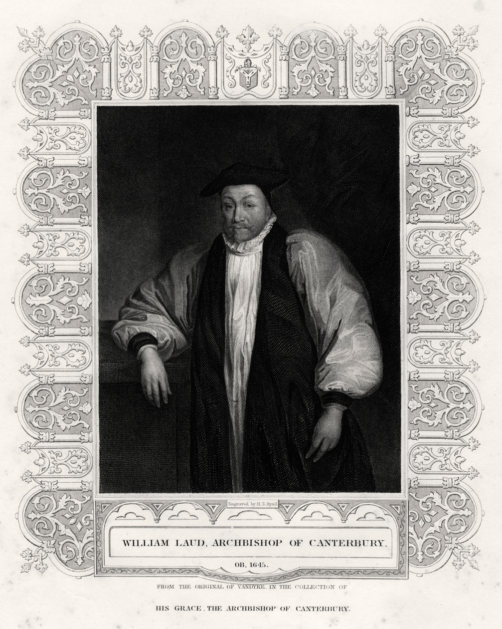 William Laud, Arcebispo de Canterbury, século XIX de Henry Thomas Ryall
