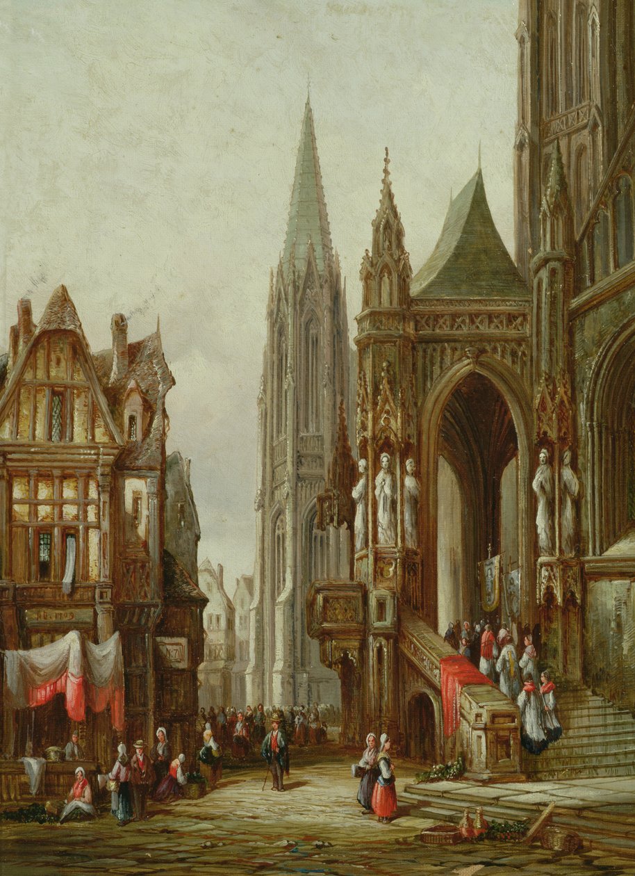 Procissão Eclesiástica Entrando em uma Catedral de Henry Thomas Schafer