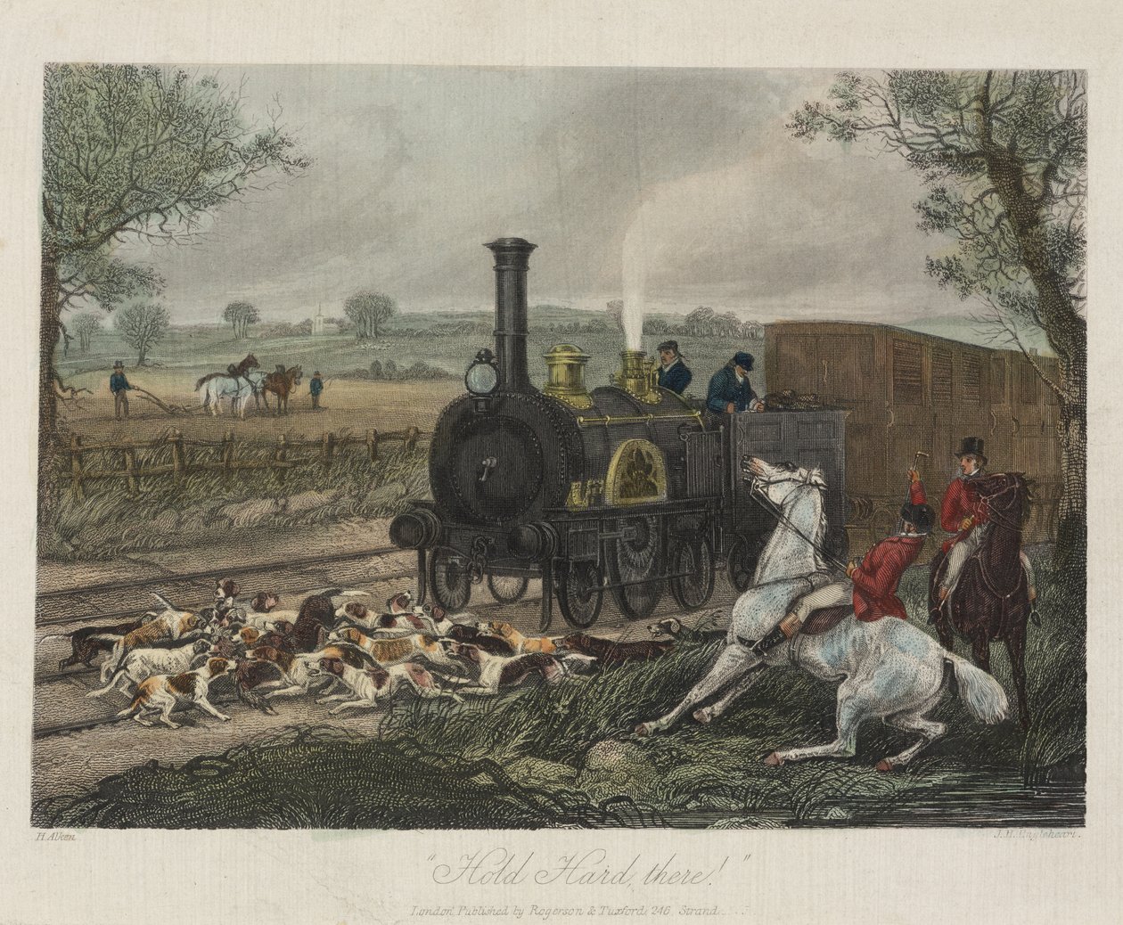 Hold Hard There !, gravado por JH Engleheart, 1850 de Henry Thomas after Alken