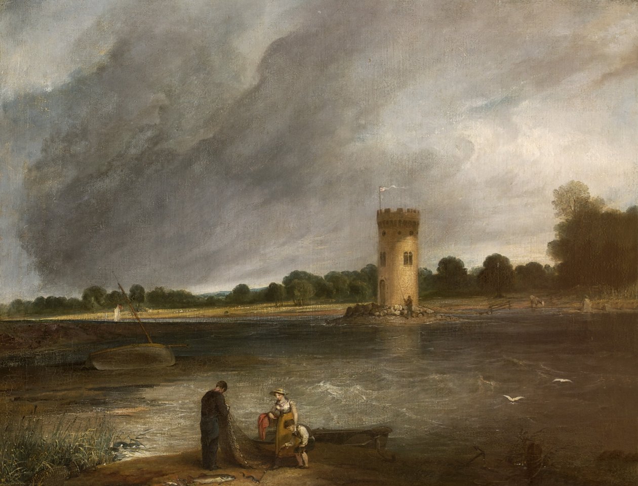 Tabley Lake e Tower, a sede de Sir John Leicester, Bt de Henry Thomson