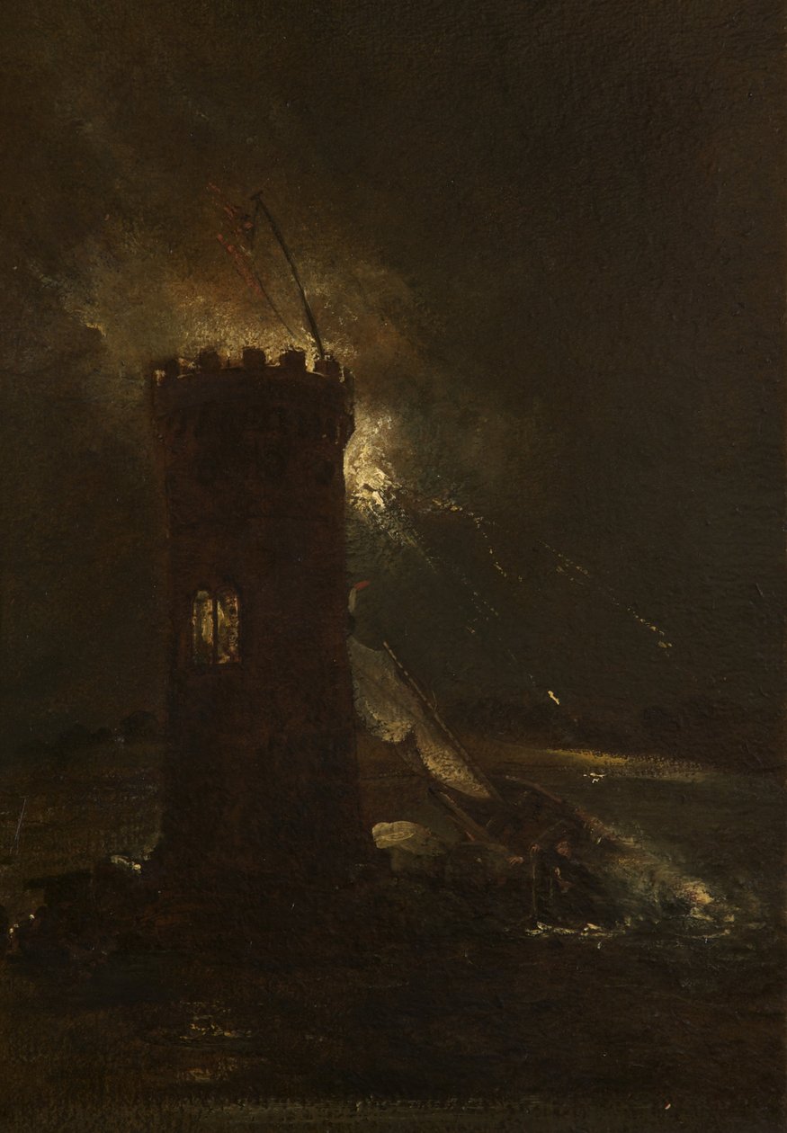 Tabley Tower à noite de Henry Thomson