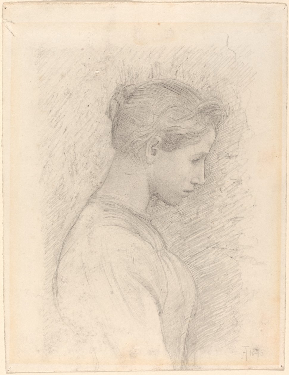 Uma jovem de perfil de Henry Tonks