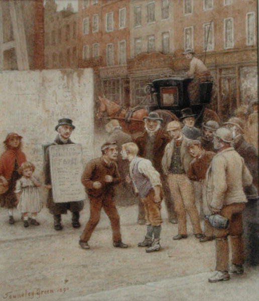 Um desacordo (aguarela sobre papel) de Henry Towneley Green