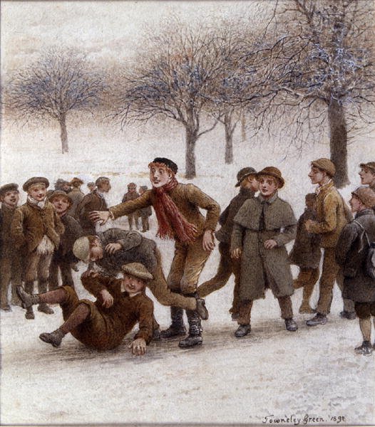 O Deslizamento do Gelo (aguarela sobre papel) de Henry Towneley Green