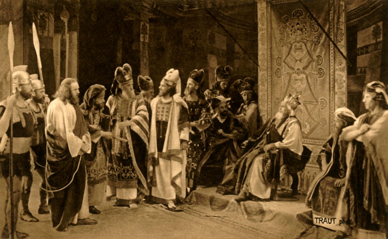 Jesus diante de Herodes, 1922. de Henry Traut