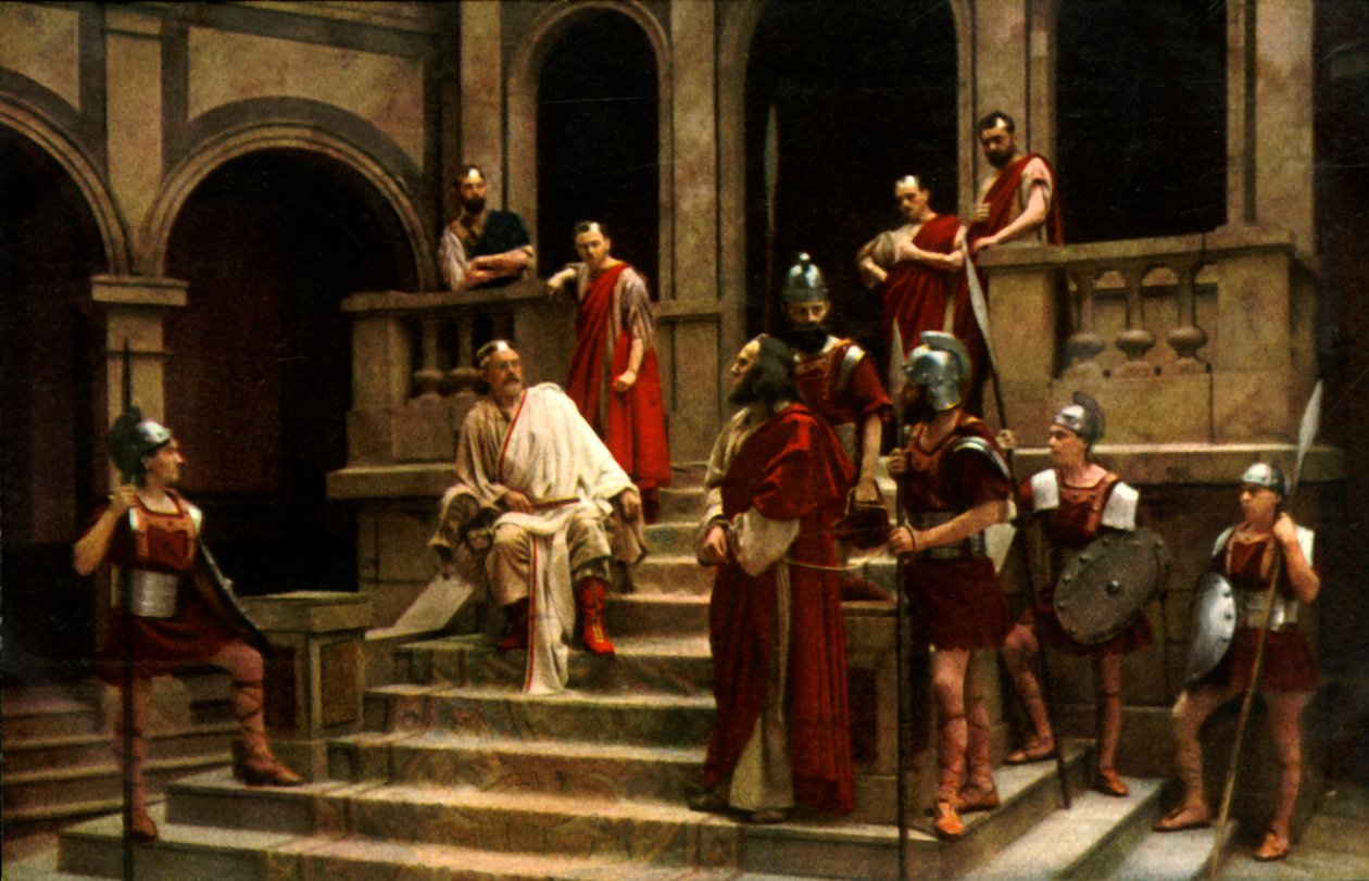 Jesus antes de Pilatos, 1922. de Henry Traut