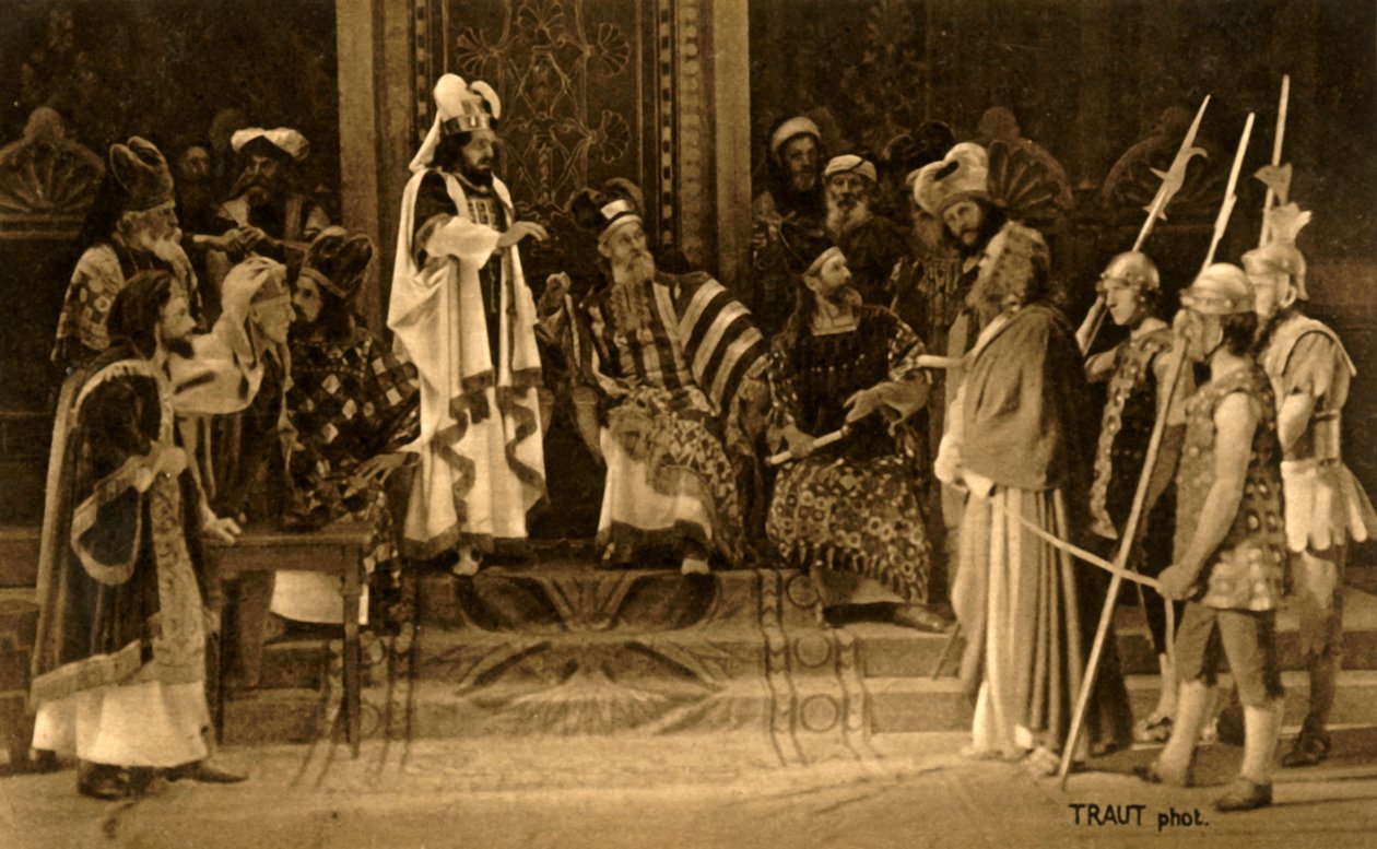 Jesus diante do Sinédrio, 1922. de Henry Traut