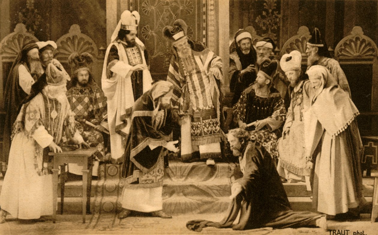 Judas antes do Sinédrio, 1922. de Henry Traut