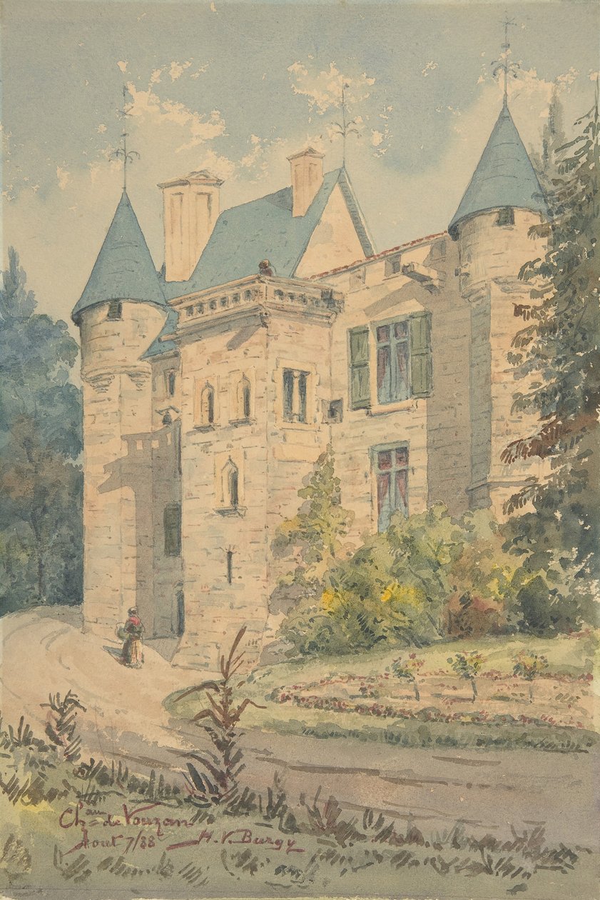 Castelo de Vouzan, 1888. de Henry Victor Burgy
