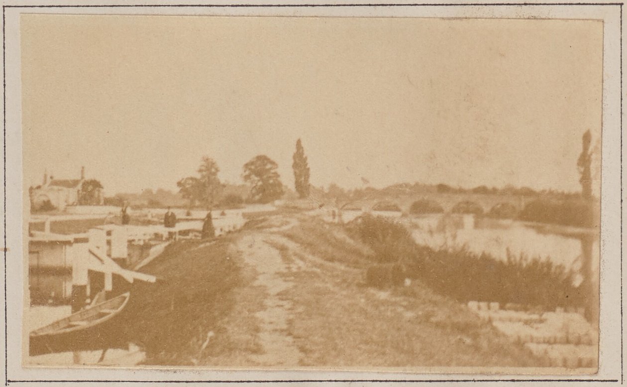 Eclusa e ponte de Chertsey de Henry W. Taunt