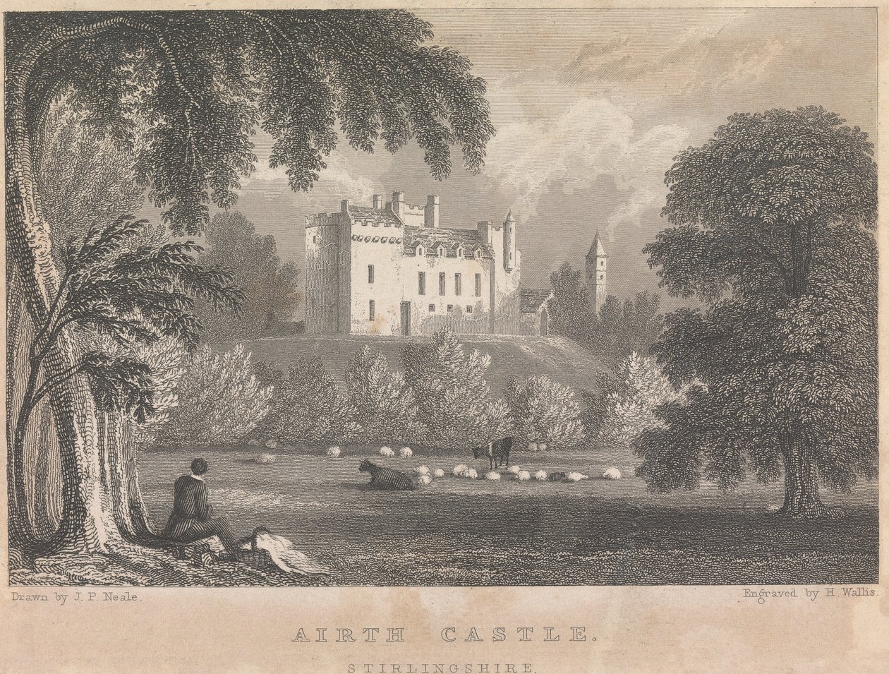 Airth Castle, Stirlingshire; página 4 (Volume Um) de Henry Wallis