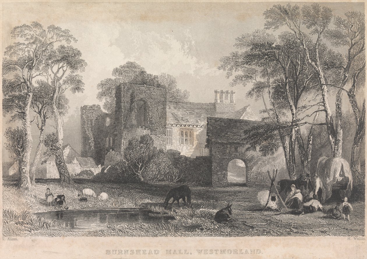 Burnshead Hall, Westmorland; página 45 (Volume Um) de Henry Wallis