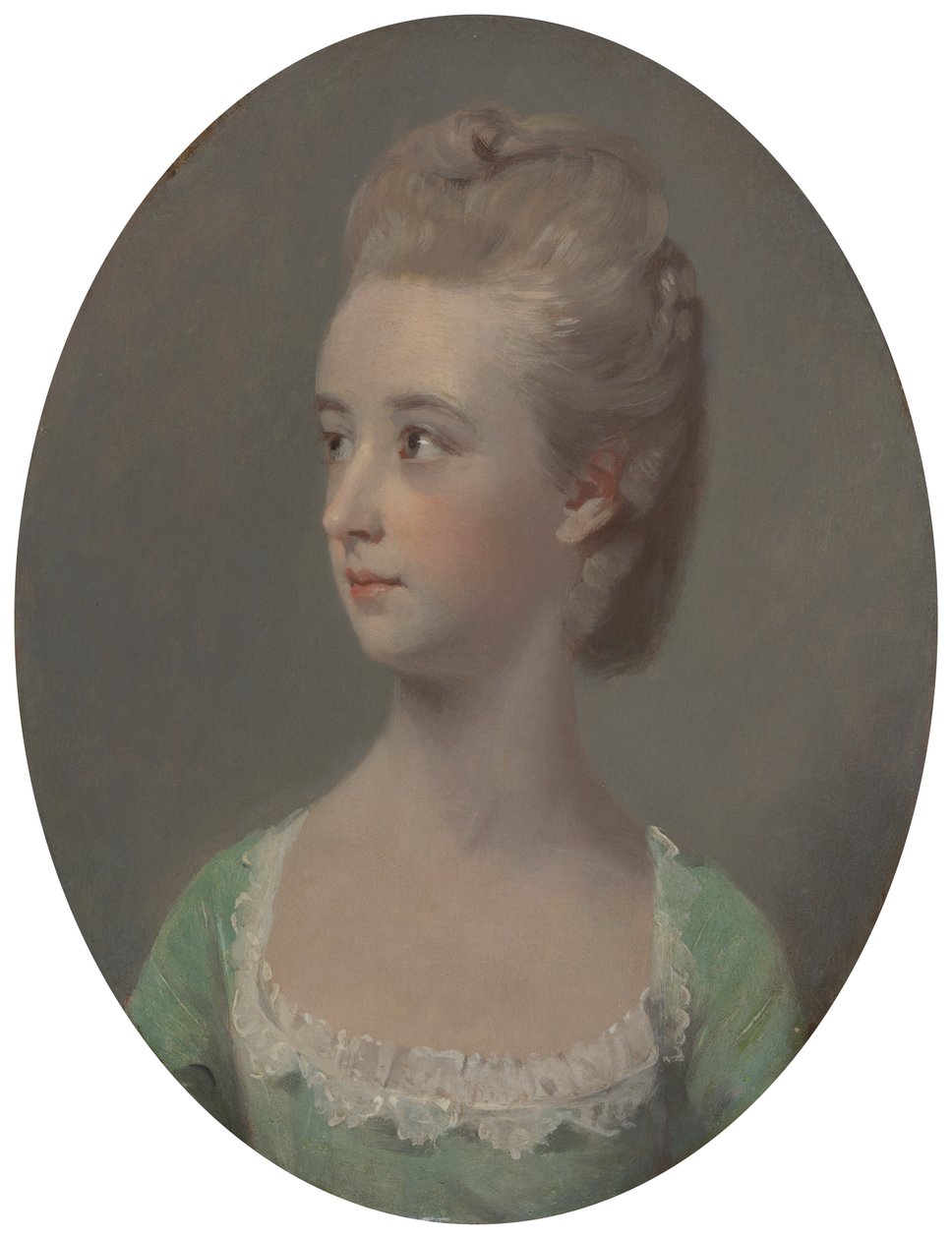 Retrato de uma jovem mulher, possivelmente Miss Nettlethorpe de Henry Walton