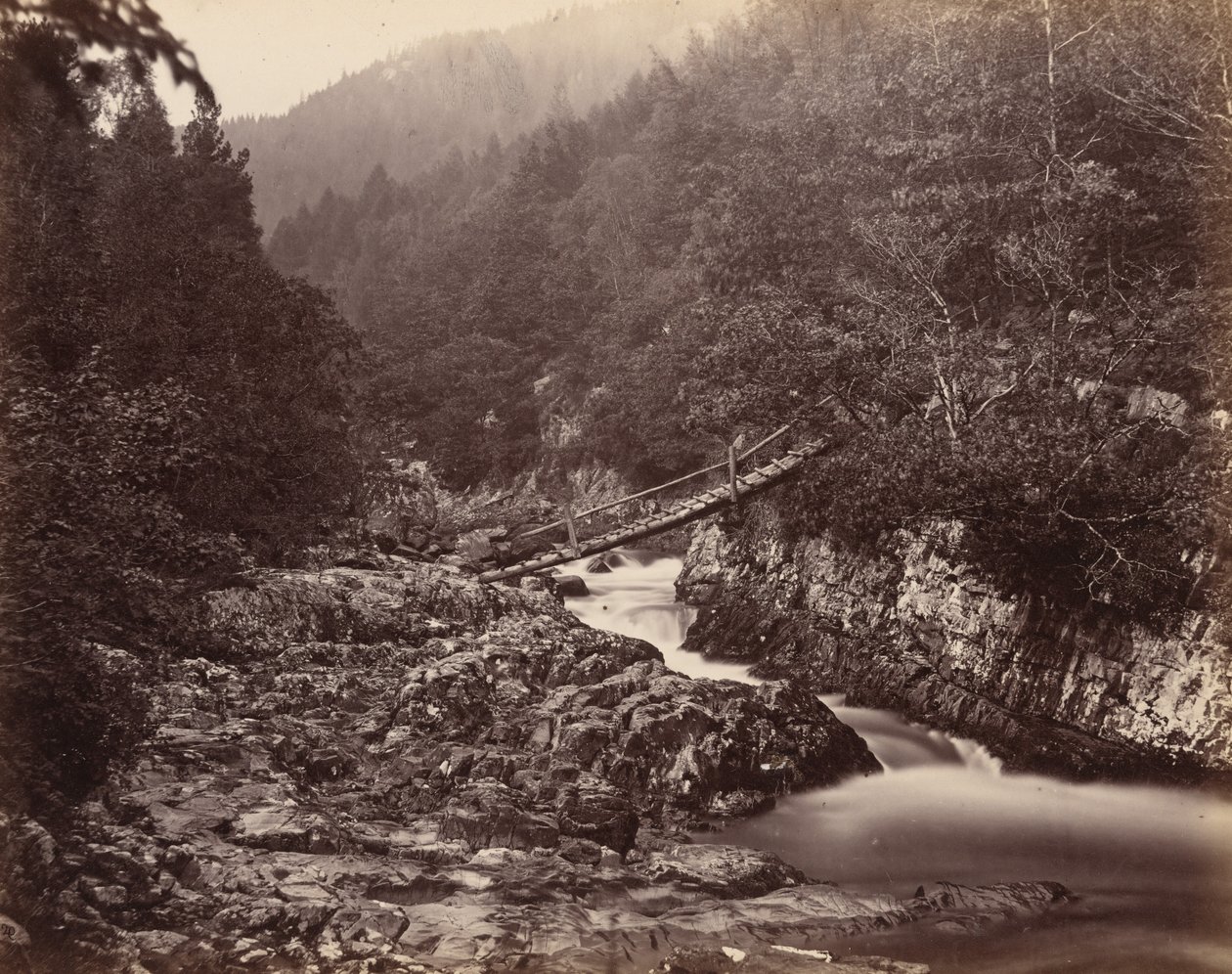 Ponte dos Mineiros, País de Gales, c. 1858 (foto) de Henry White