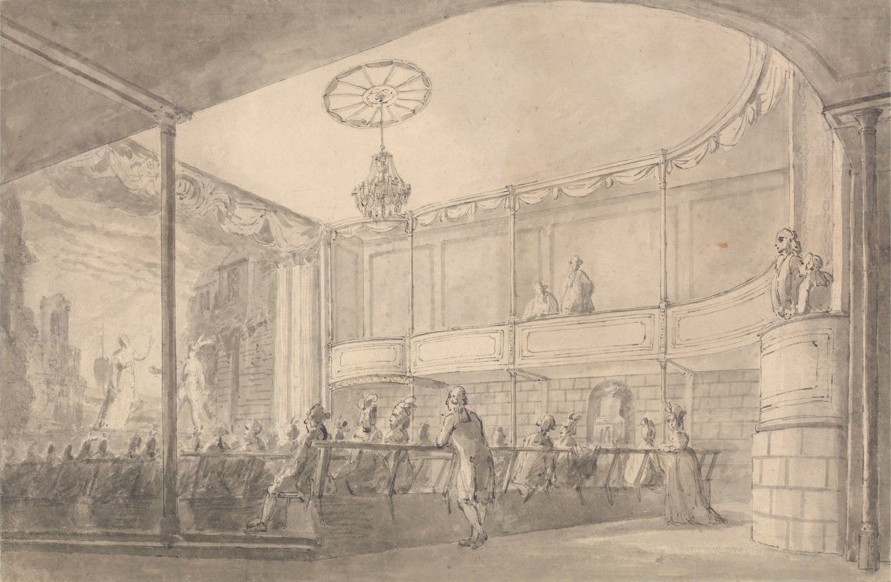 Interior do Brandenburg House Theatre, Hammersmith de Henry Wigstead