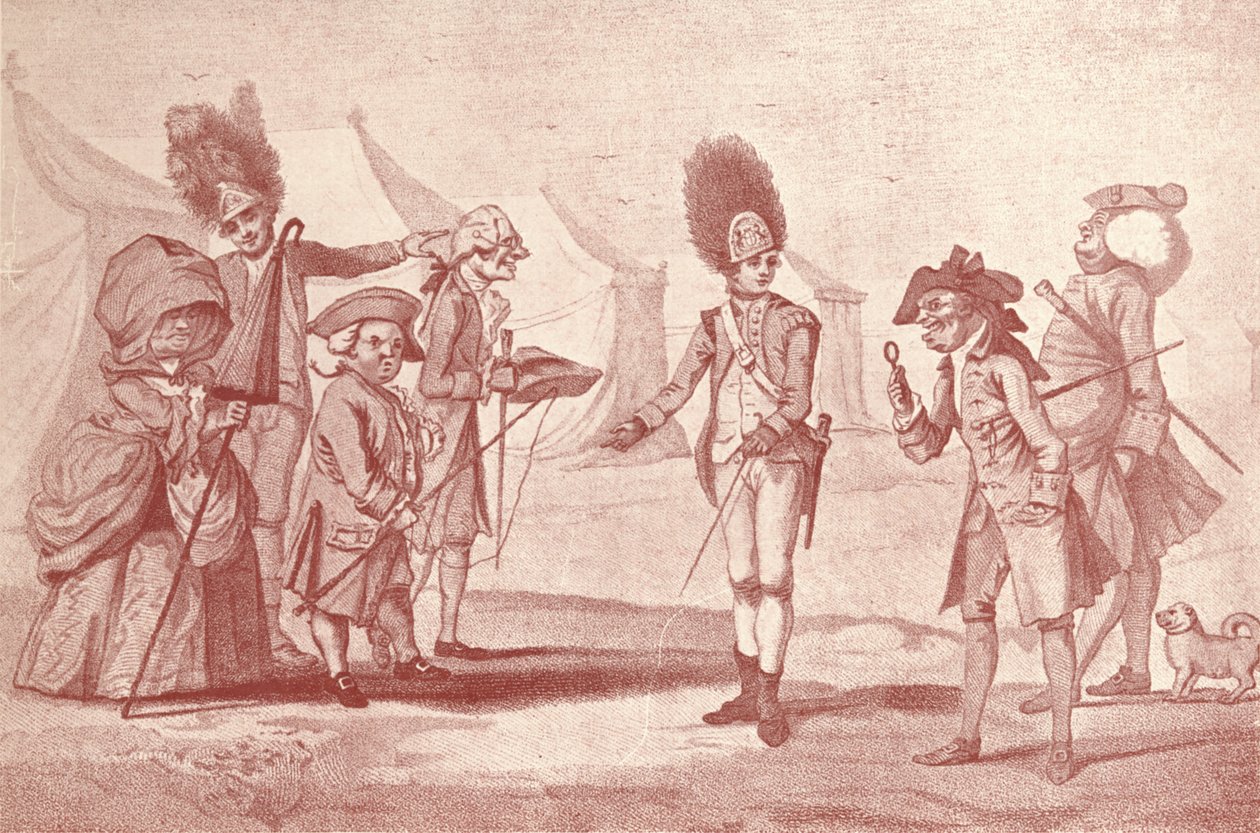 Uma visita ao acampamento, c1800-1810, 1909 de Henry William Bunbury