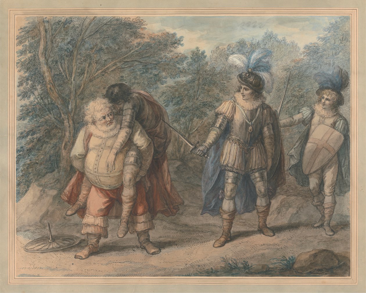 Falstaff Carrying Dead Hotspur de Henry William Bunbury