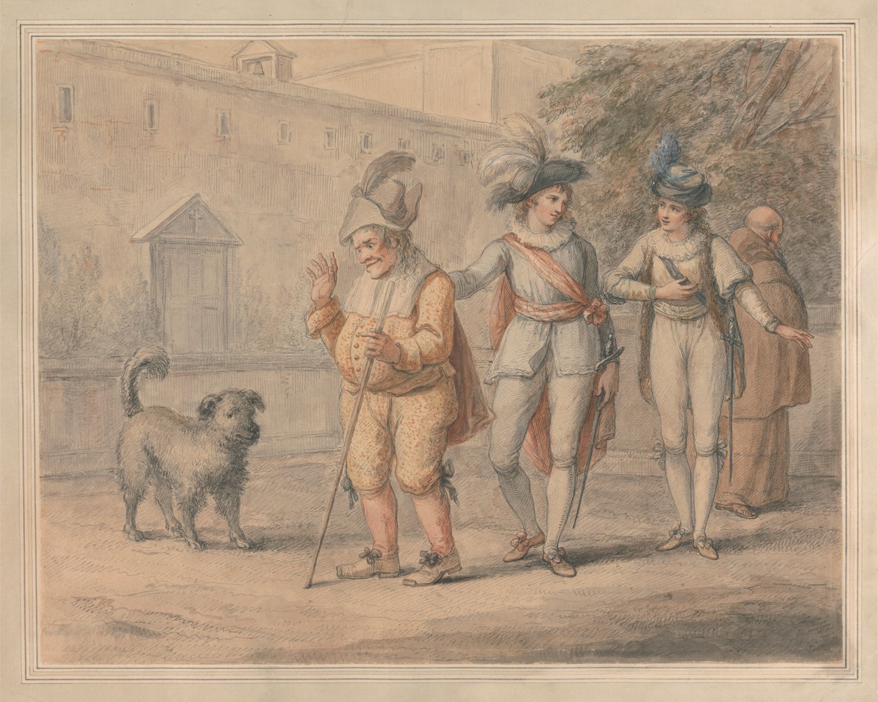 Launce Teaching His Dog Crab de Henry William Bunbury