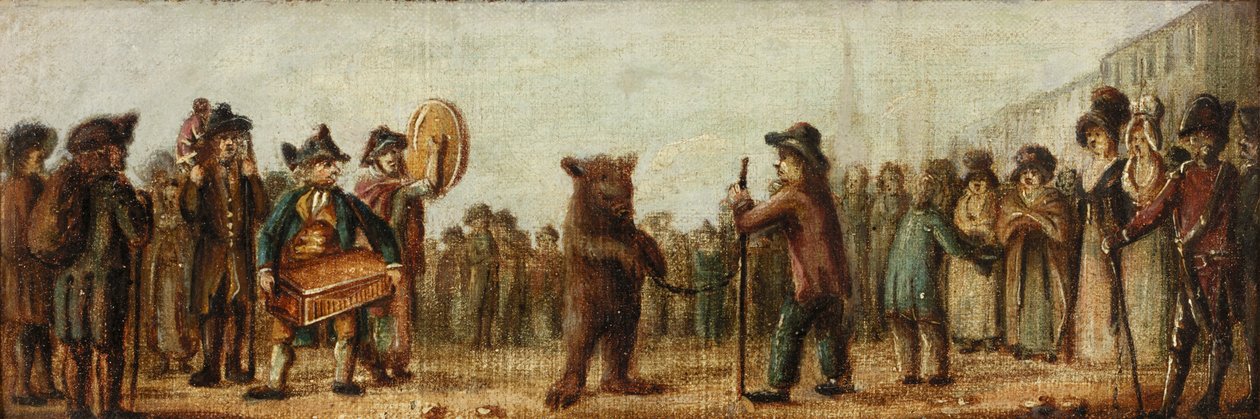 O Urso Dançante (óleo sobre tela) de Henry William Bunbury